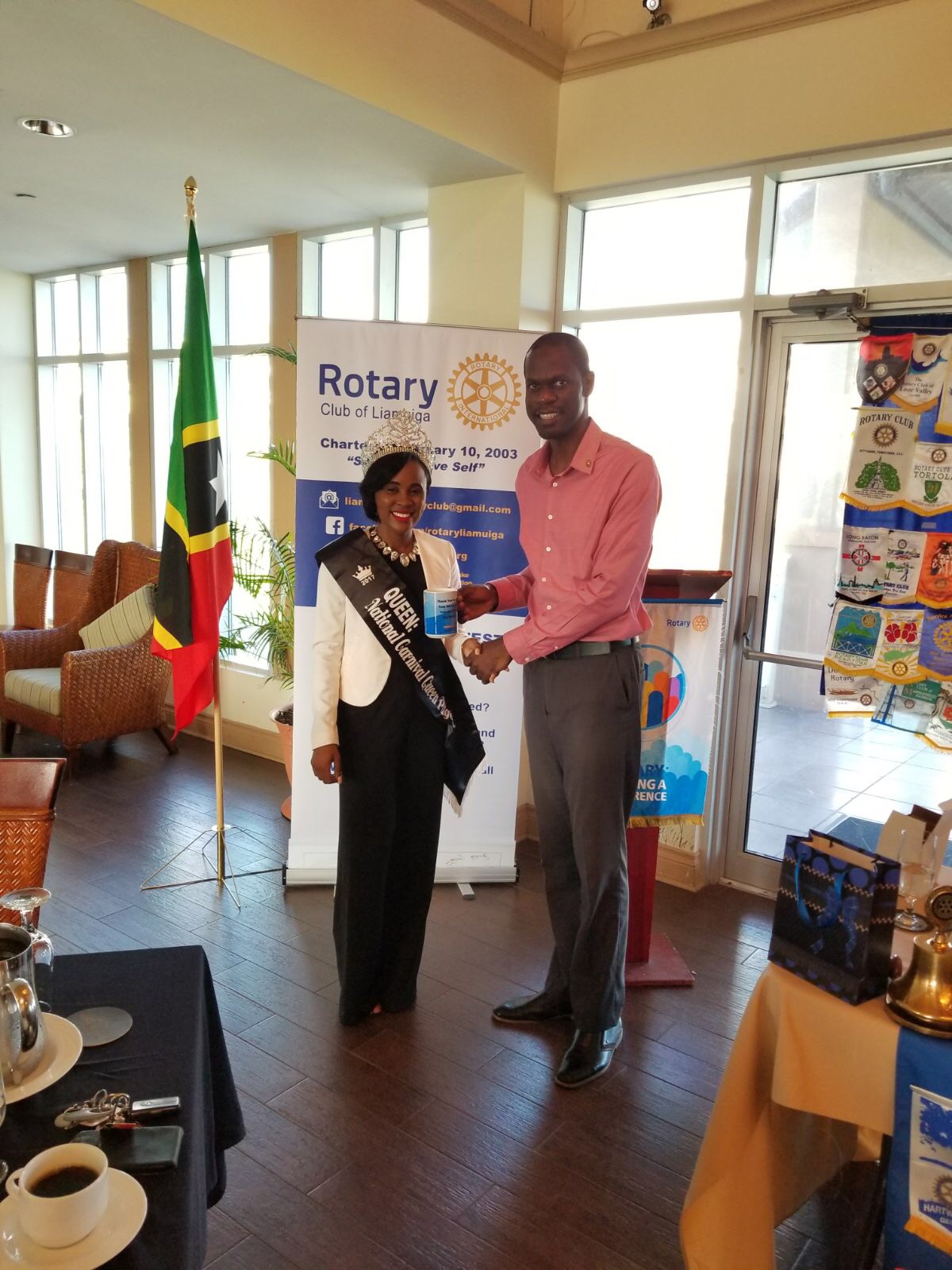 Reigning National Carnival Queen Visits Rotary Club of Liamuiga