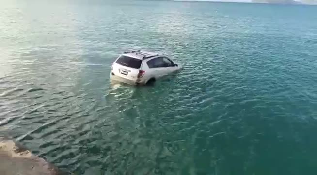 Car Goes Over Charlestown Pier