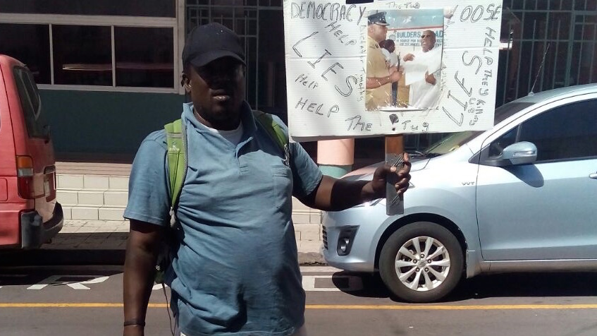 Community activist protests PM Timothy Harris’  refusal to allow SKNLP to use community centres