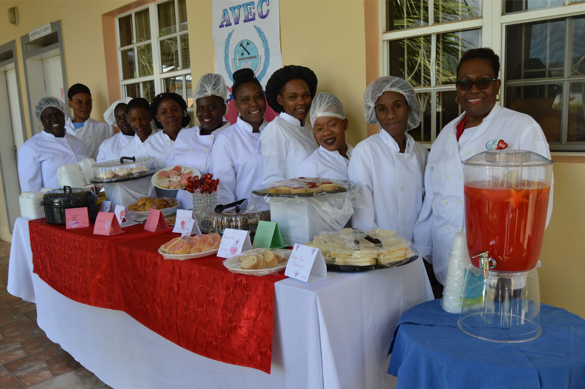 STEP trainees at AVEC contribute to Valentine’s Day bake sale   