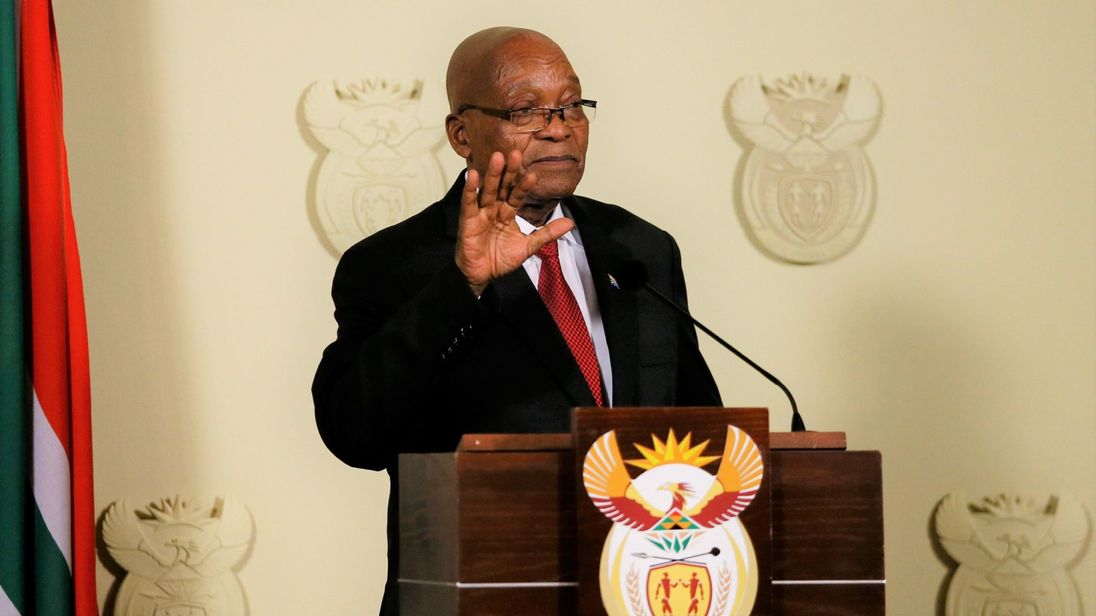 South Africa’s Jacob Zuma resigns after pressure from party