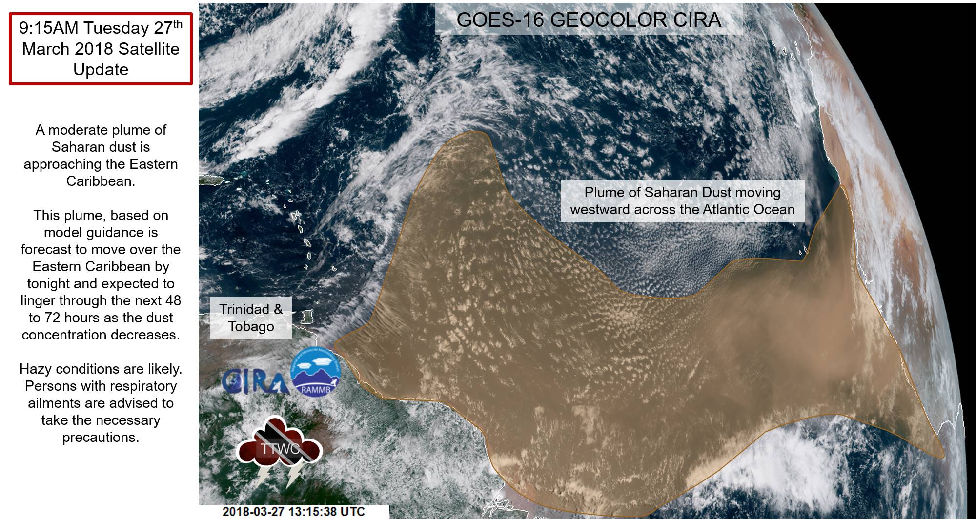 Plume of Saharan dust descends on St. Kitts and Nevis