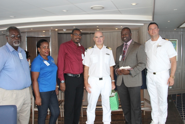 Tourism officials welcome MV Silver Muse on inaugural visit to Nevis
