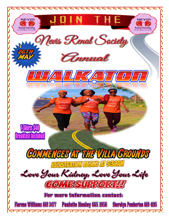 Nevis Renal Society Annual Walk- This Saturday