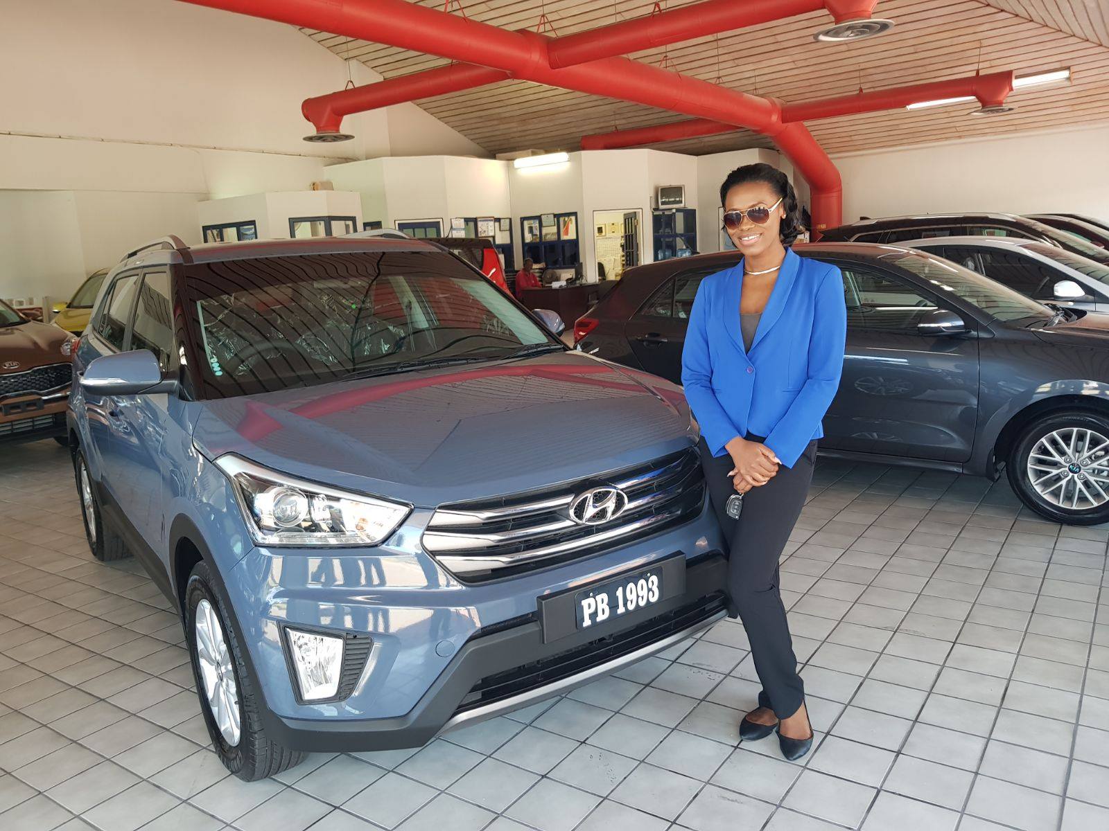 Winner of the Hyundai Creta- Ms. Jenalia Audain.