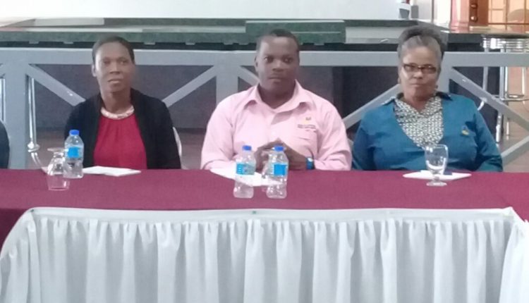 Ken Williams and Earther Scarborough at risk workshop in Antigua – April 2018