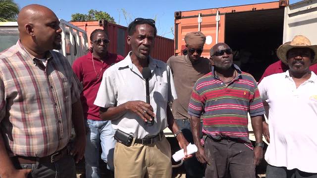 Nevis Fishers receive fish pot wire from Federal Government