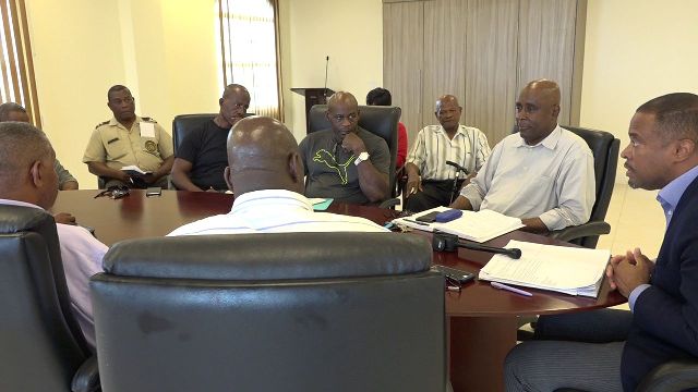 Premier Brantley leads NIA Cabinet in meetings with senior police officers and private security firms on Nevis