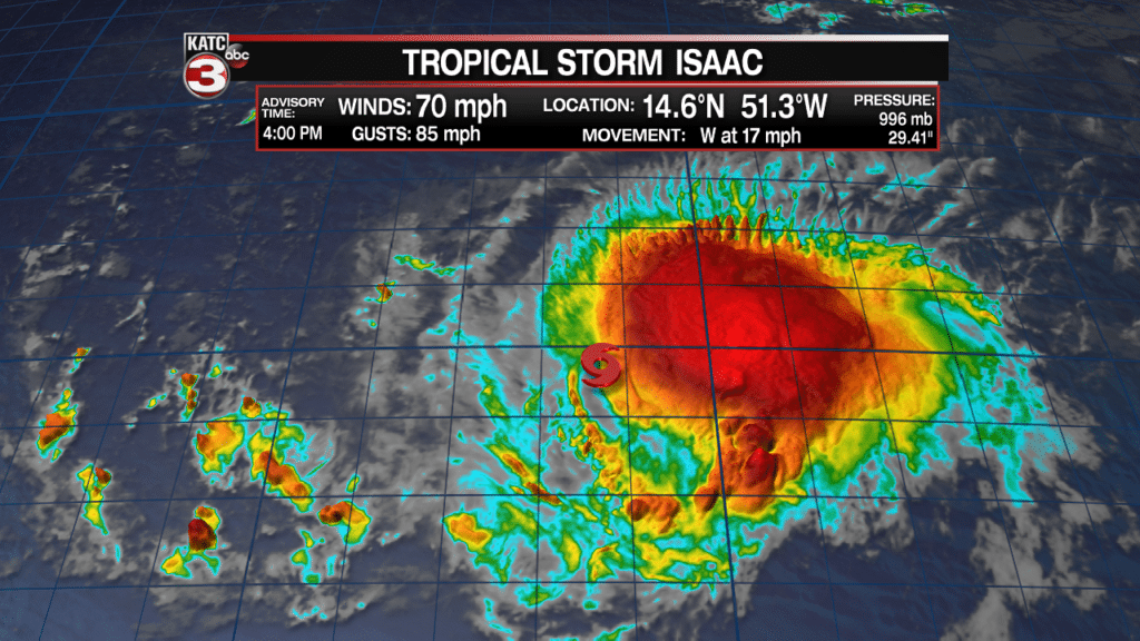Keeping an eye on Isaac as watches are issued for Lesser Antilles Islands