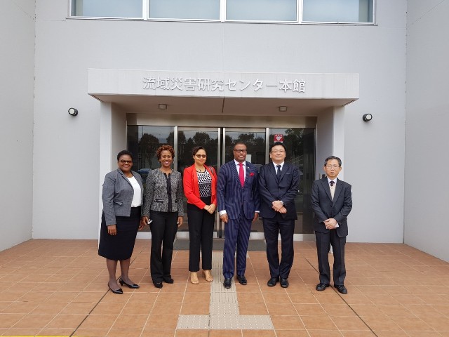 SKN Foreign Affairs Minister visits disaster prevention research institute and advanced technical college on Japan visit