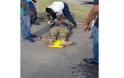 RSS soldier injured when he fell from vehicle
