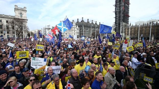 Brexit march: Million joined Brexit protest, organisers say
