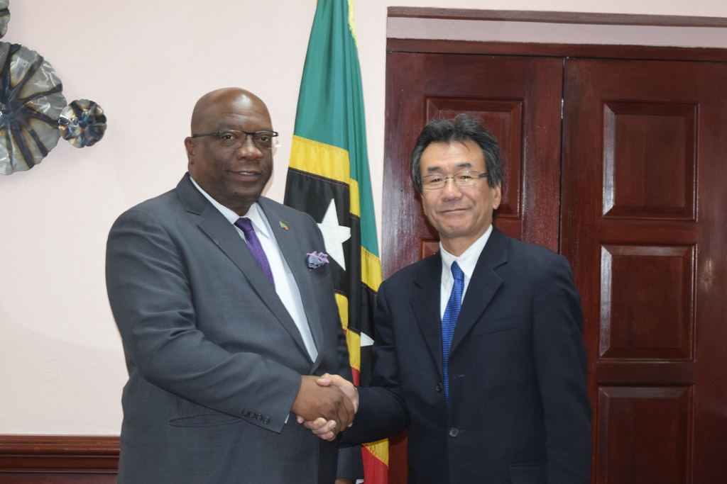 Designate of Japan to St. Kitts-Nevis Pays Courtesy Call on Prime Minister Harris