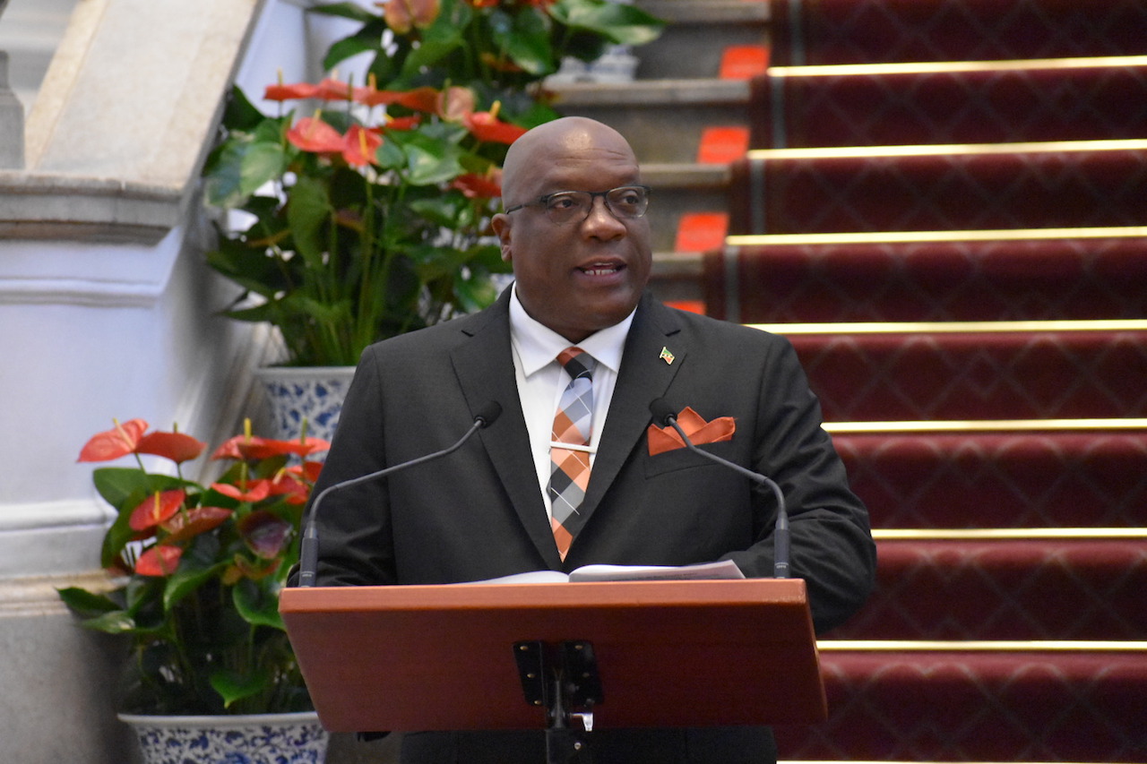 PM Harris speaks after receiving 19-Gun Military Salute in Taiwan