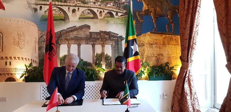 St. Kitts and Nevis and Republic Of Albania Sign Visa Waiver Agreement