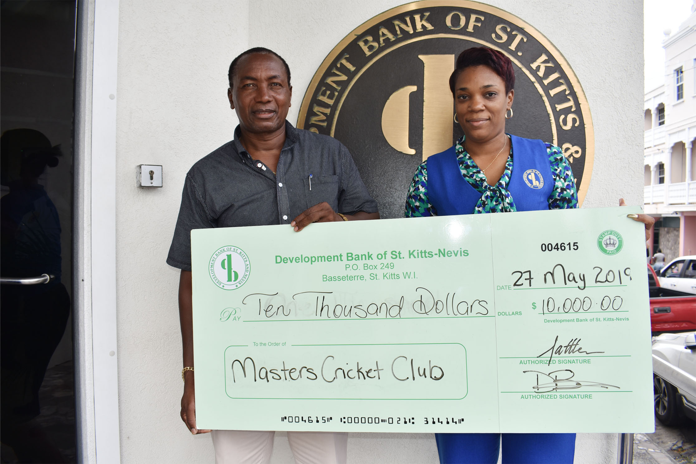 Development Bank sponsors St. Kitts Cricket Masters team for regional tournament