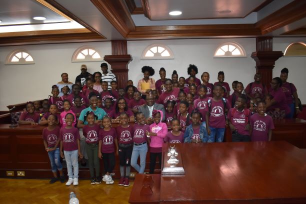 Prime Minister Harris Greets and Inspires Visiting Students from the Sister Island Of Nevis