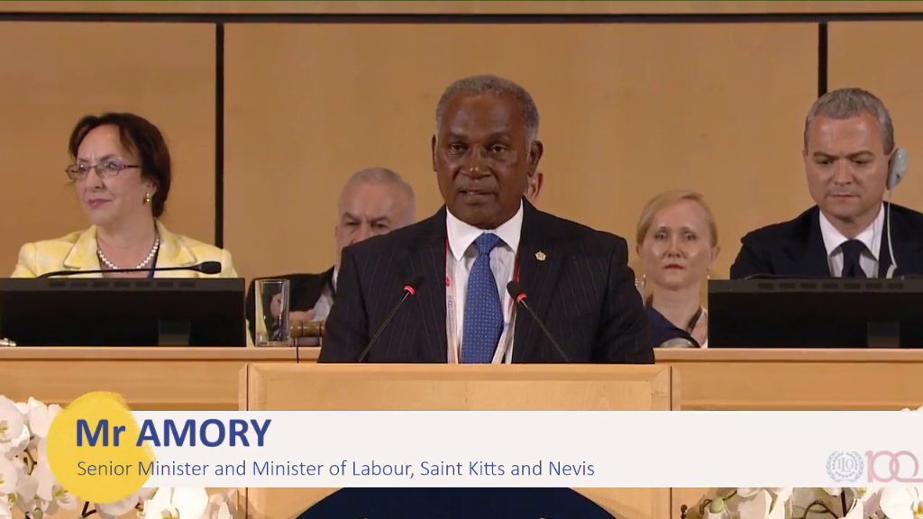 Statement by Honourable Vance Amory Senior Minister and Minister of Labour  at the 108th International Conference of Labour Held In Geneva, Switzerland, June 10-21, 2019