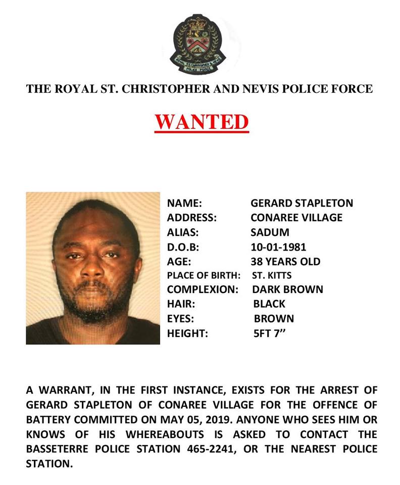 Wanted By The Royal St. Christopher and Nevis Police Force