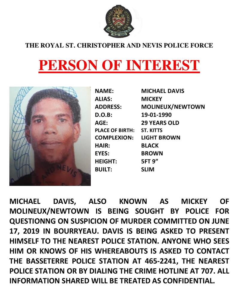 The Royal St. Christopher and Nevis Police Force : Person of Interest
