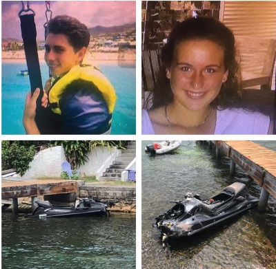 Two teenagers found dead at sea in Jet Ski Accident.