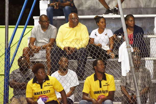 Prime Minister Harris Celebrates With the Inner City Conquerors – The 2019 Premier Division Basketball Champions