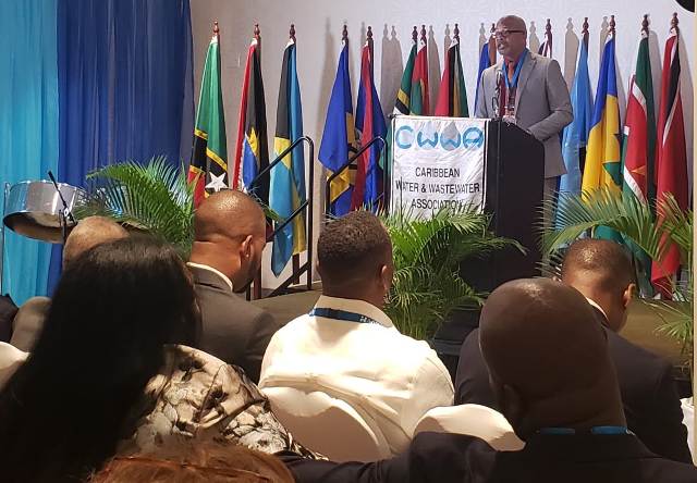 Nevis Minister of Water Services addresses CWWA conference, calls for greater Public Private Sector Partnership