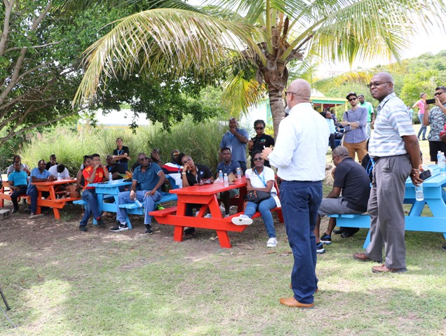 NIA Water Services Minister Brand welcomes CWWA conference delegates to Nevis