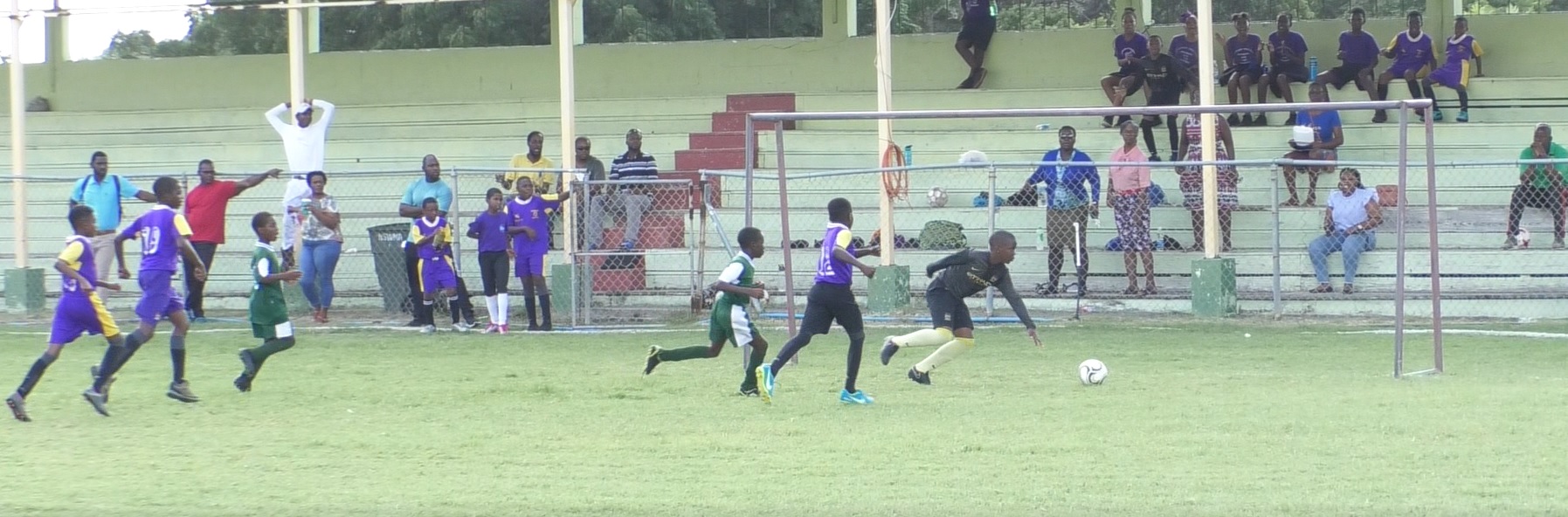 Action in the Primary Schools Football Tournament