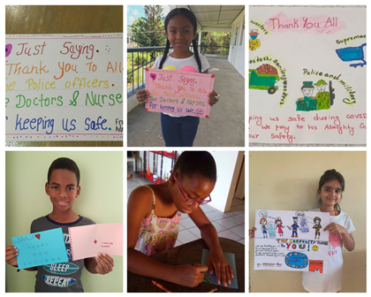Nevis Academy Students Thank the Police and Other Essential Workers