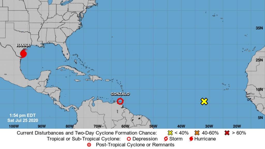 Gonzalo downgraded to a Tropical Depression