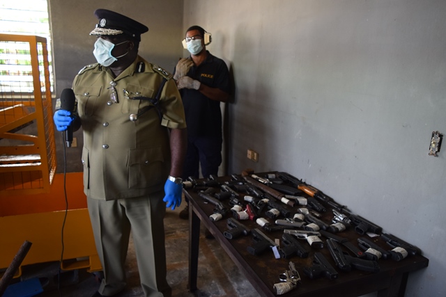 31 Illegal Firearms Collected Through Peace Initiative Destroyed, Never to Return to The Streets