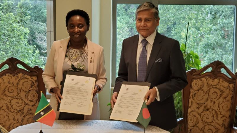 Saint Kitts and Nevis Establishes Diplomatic Relations with The People’s Republic of Bangladesh