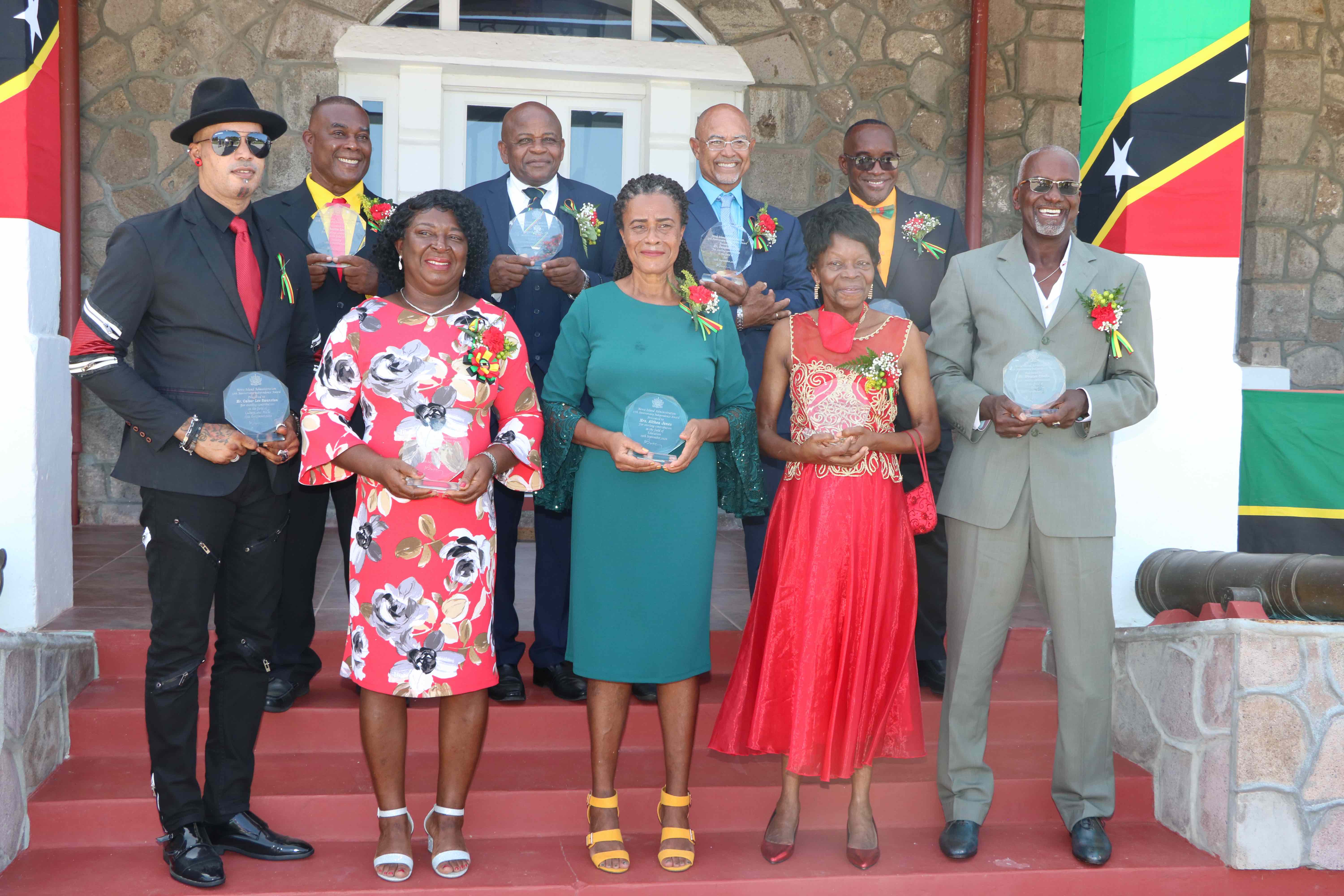 10 awarded on Nevis for Federation’s 37th Anniversary of Independence
