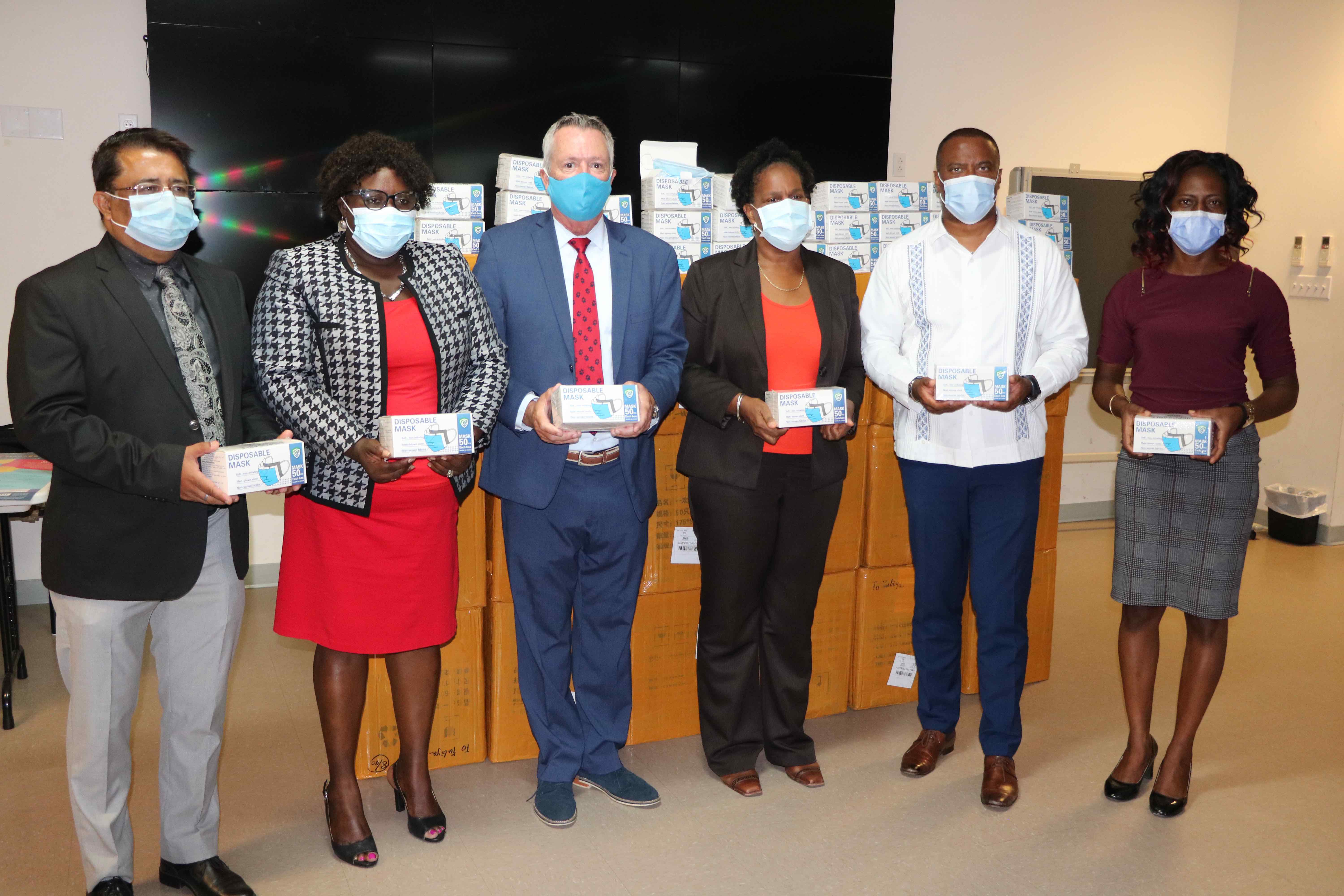 MUA donates 100,000 face masks to Ministry of Health on Nevis