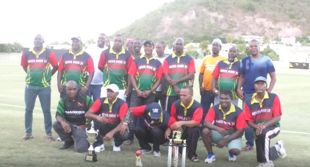 Nevis Over 35 Cricket Team Retains Championship Trophy