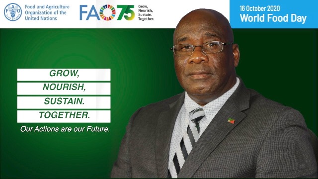 Nevis Agriculture Minister Jeffers delivers address on the occasion of World Food Day 2020