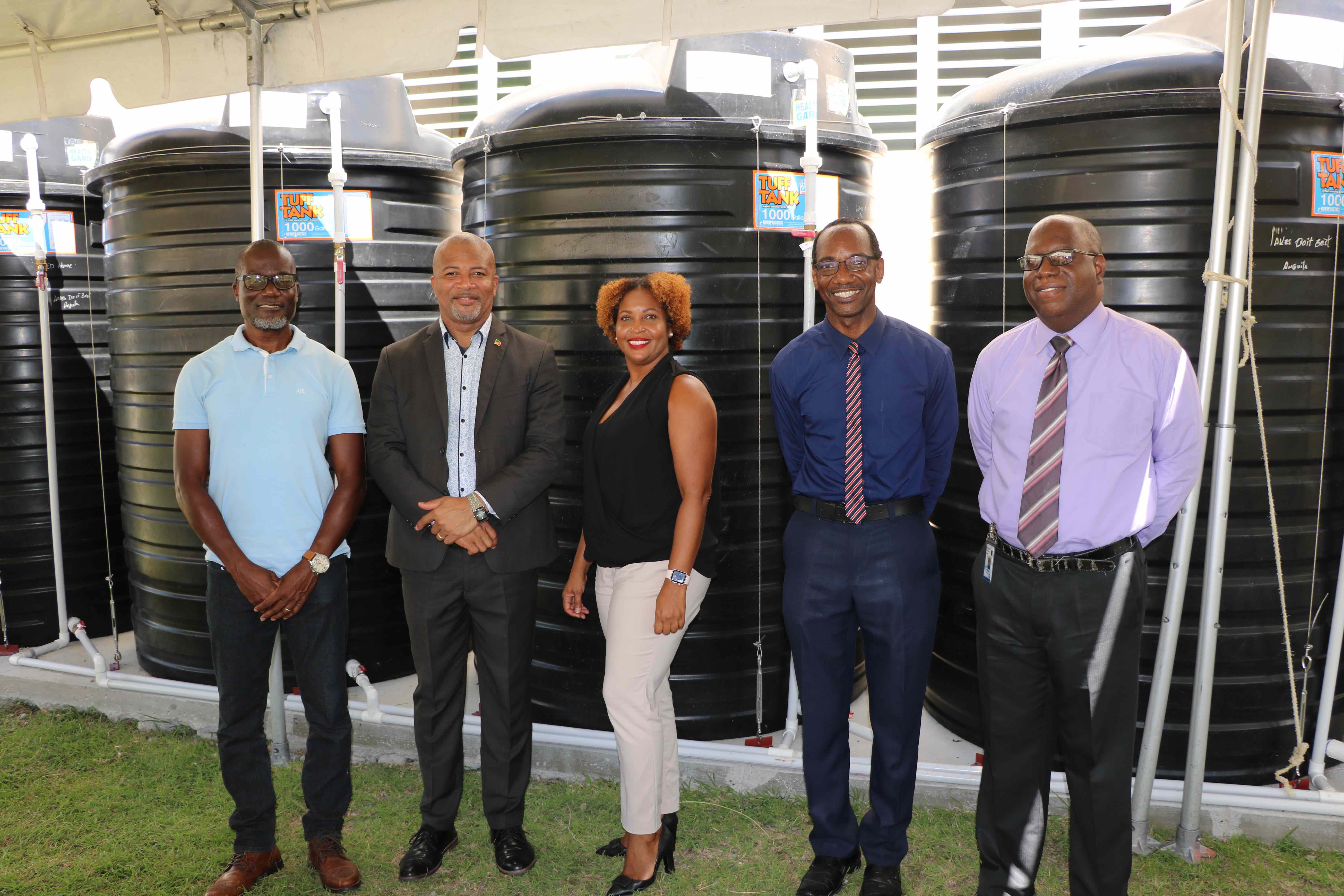Water storage systems commissioned at six schools in Nevis