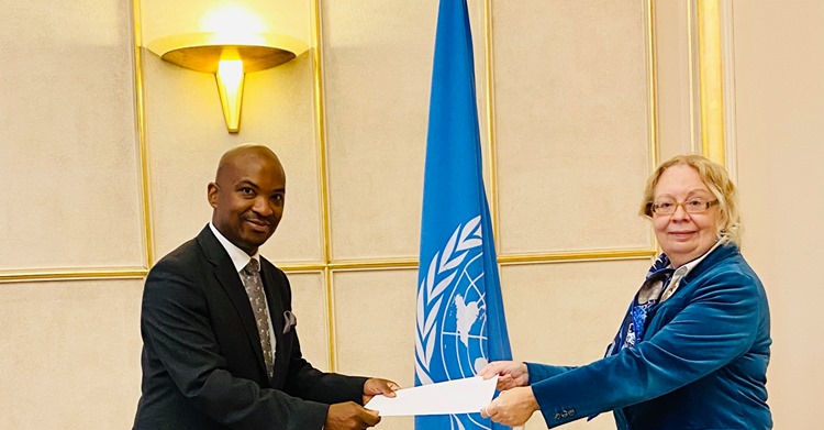 Head of the OECS Permanent Delegation to the United Nations in Geneva presents Credentials