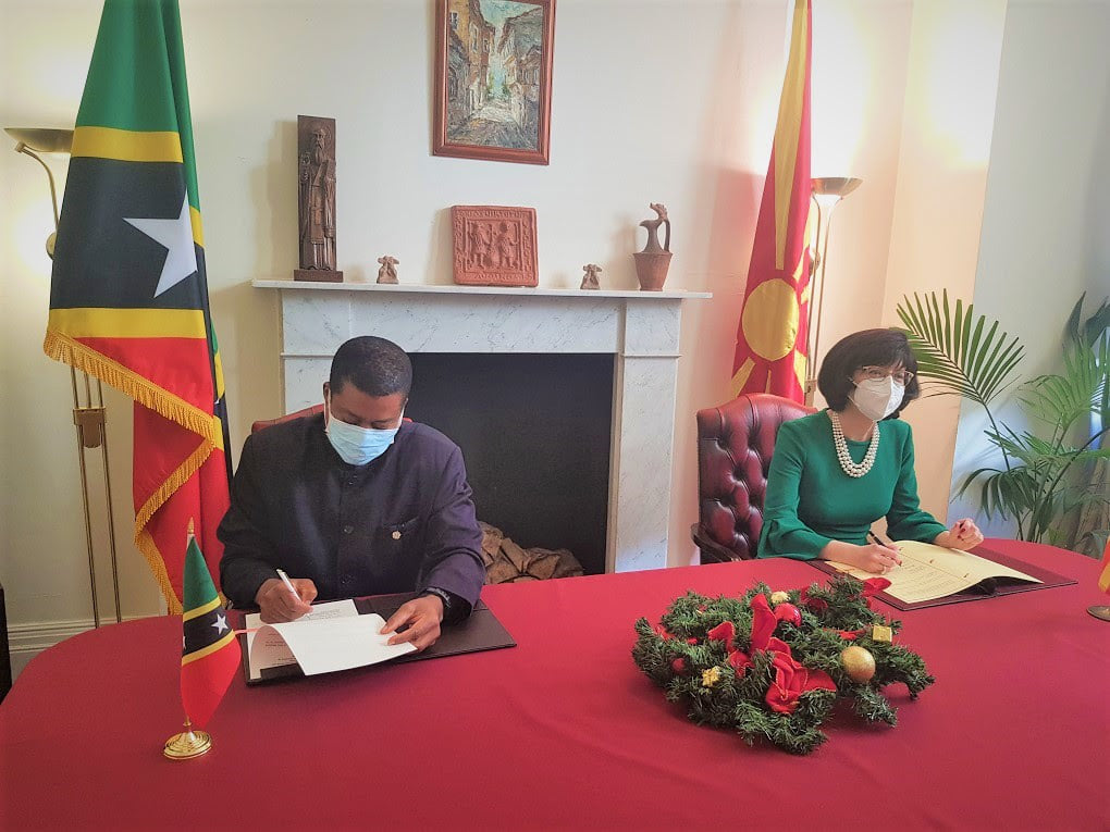 St. Kitts & Nevis Signs Mutual Visa Waiver Agreement with Republic of North Macedonia