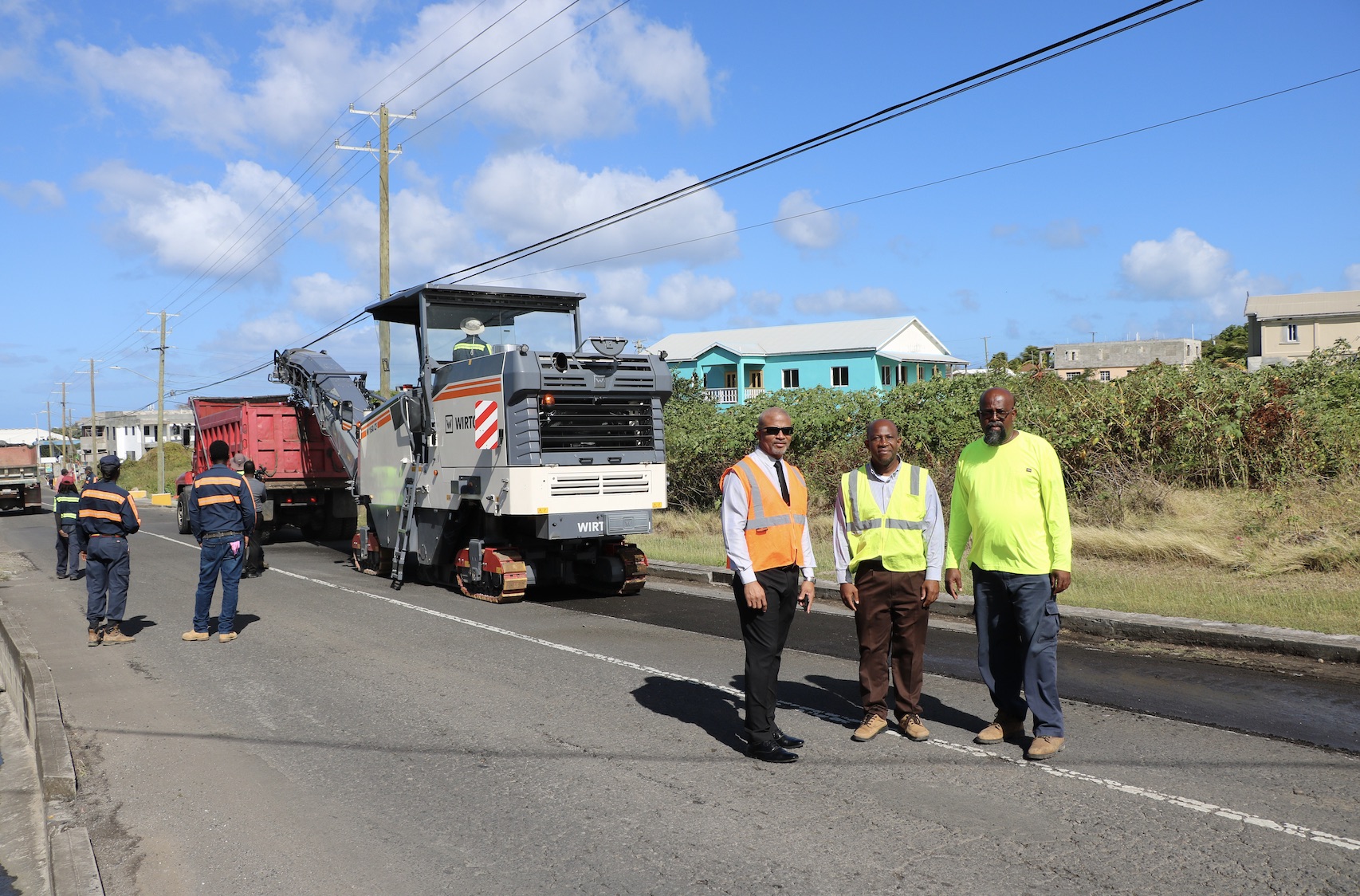 Minister Brand says new milling machine is a sound investment and asset to Public Works Department