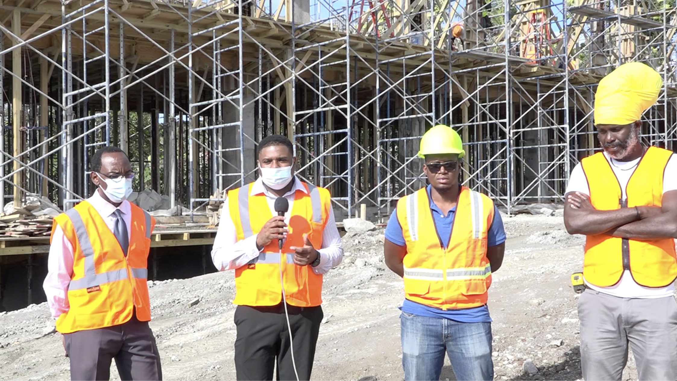 NIA Jnr. Education Minister Liburd pleased with status of construction on GSS Technical Wing