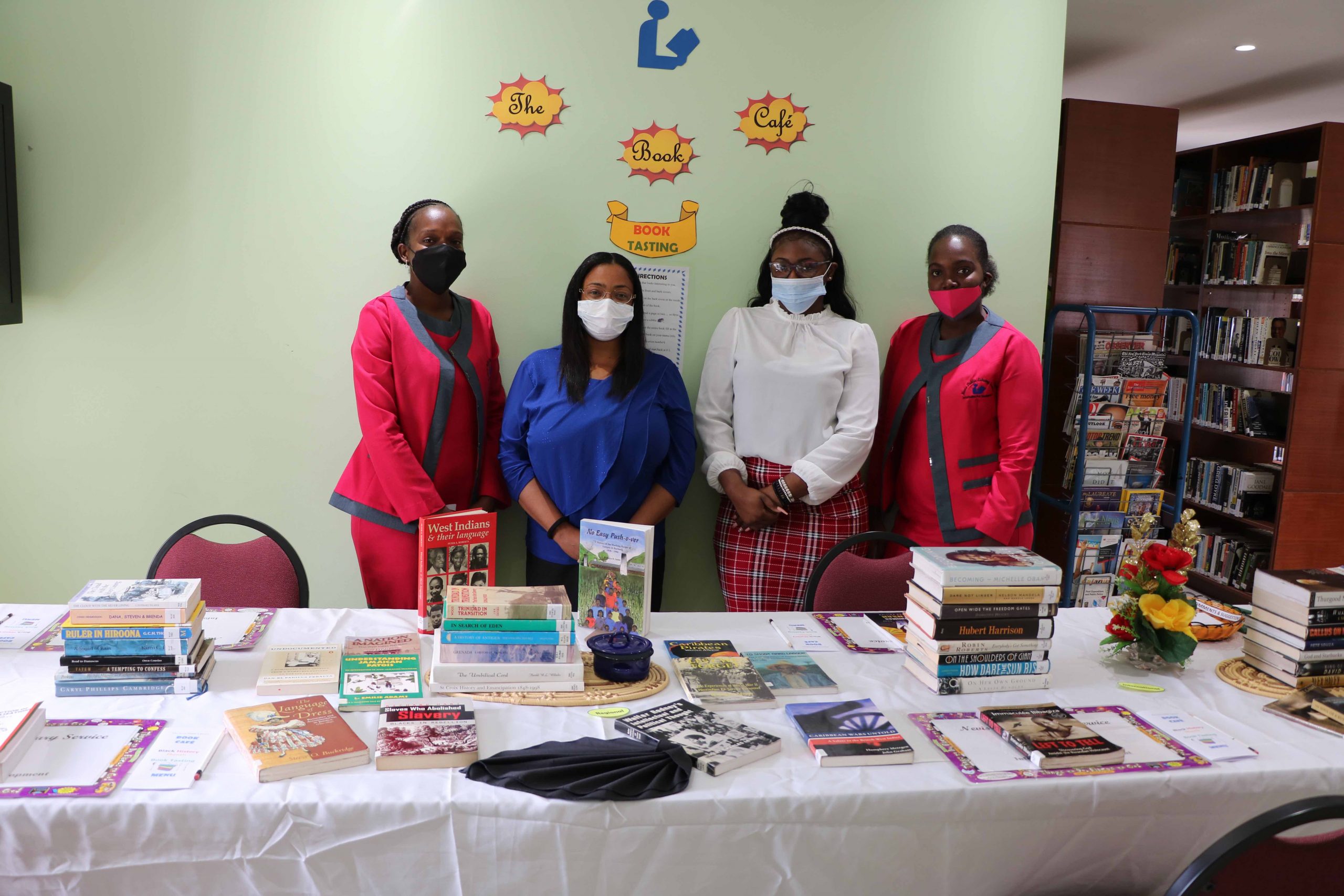 Nevis Public Library Hosts “Book Tasting” to mark Black History Month