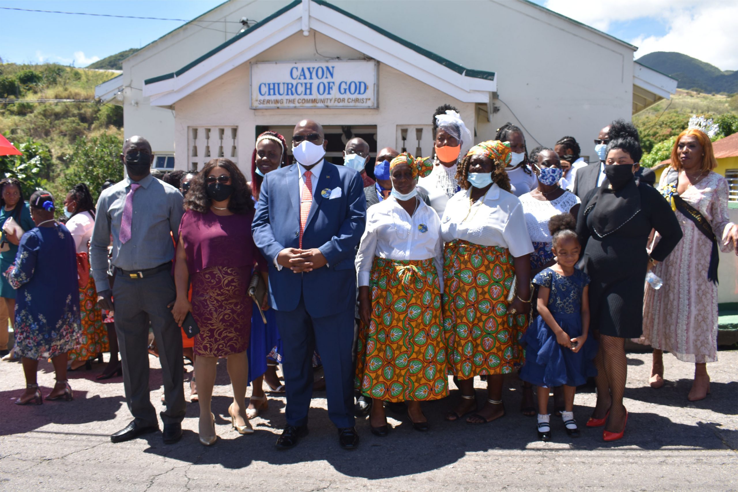 Prime Minister Harris commends the church for its support of Covid-19 protocols