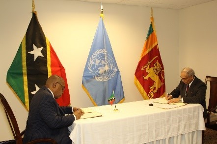 Saint Kitts and Nevis establishes diplomatic relations with Sri Lanka