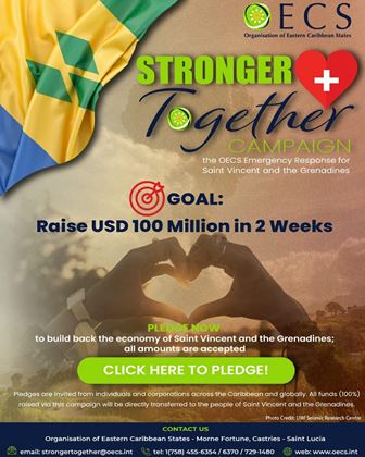 OECS Commission Launches “Stronger Together Campaign” to Support Saint Vincent and the Grenadines