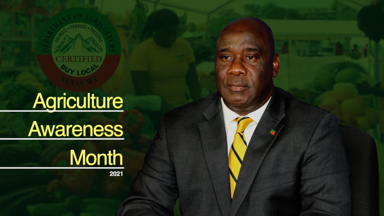 Nevis Agriculture Minister Jeffers delivers address to launch Agriculture Awareness Month 2021