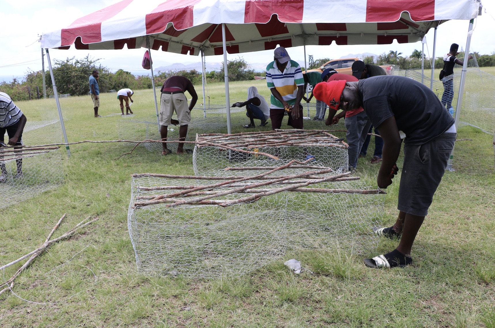 Fish Trap Making workshop on Nevis draws islandwide interest