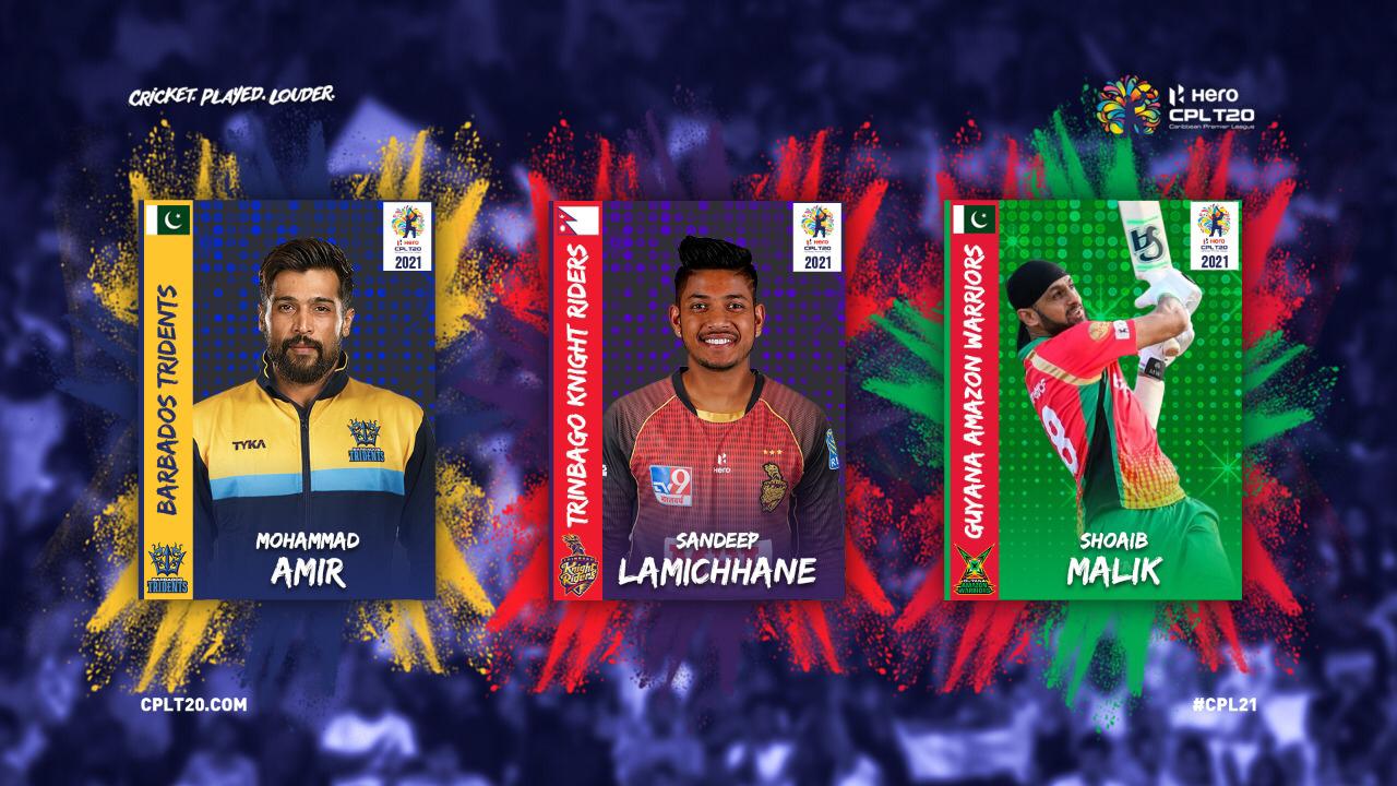 Amir, Malik and Lamichhane sign for Hero CPL. Hero