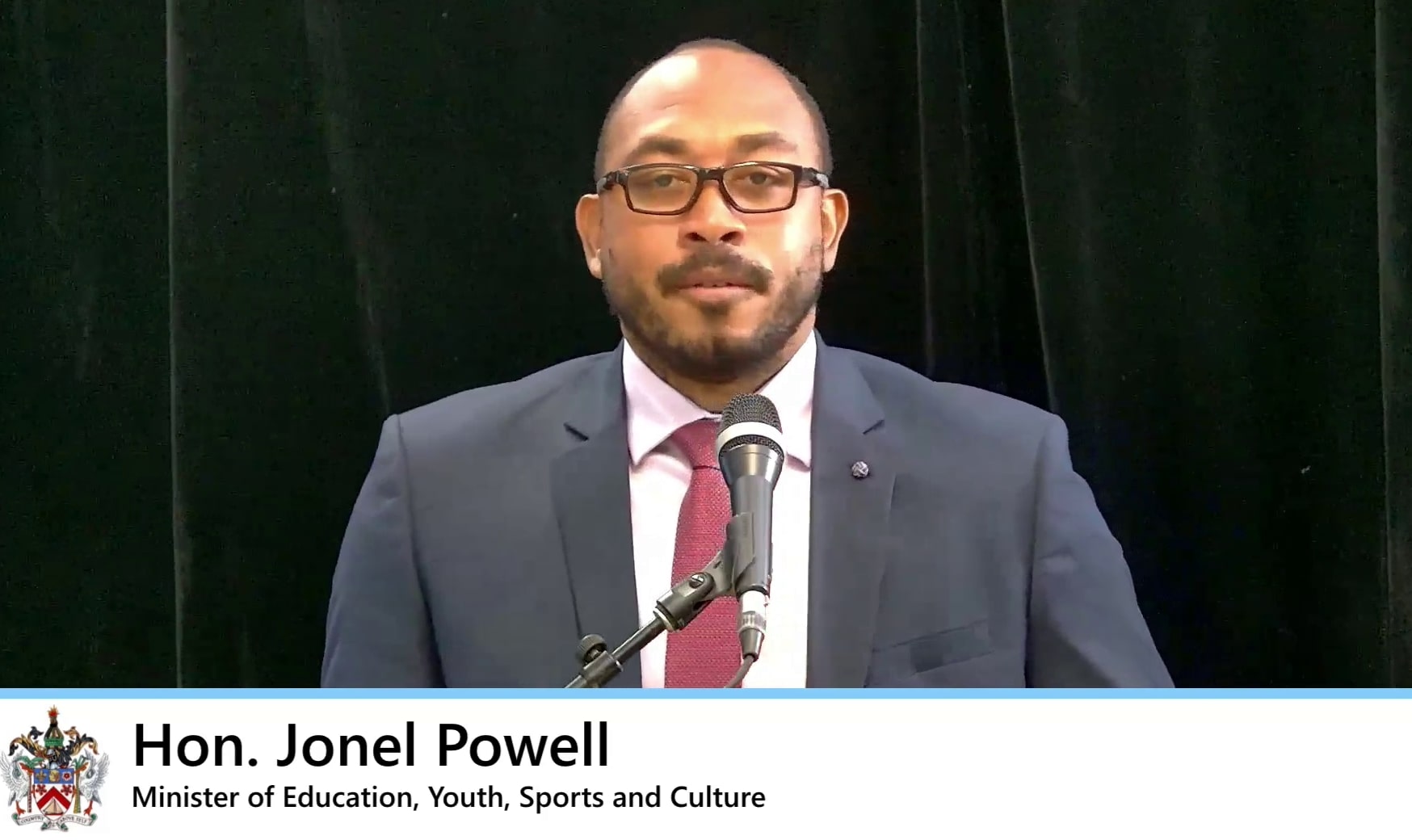 Presentation by the Hon Jonel Powell, Minister of Education, on the 2022 resumption of schools.